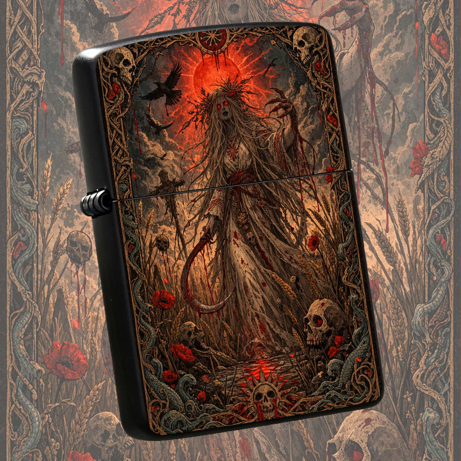 Vintage Collectible Lighters - Ветрозащитная зажигалка с откидной крышкой, темный
